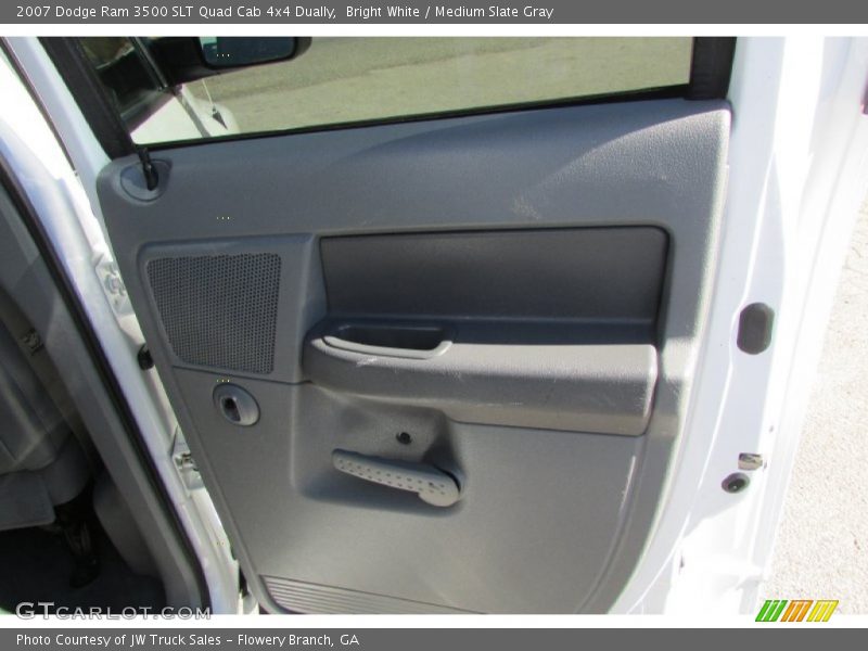Bright White / Medium Slate Gray 2007 Dodge Ram 3500 SLT Quad Cab 4x4 Dually