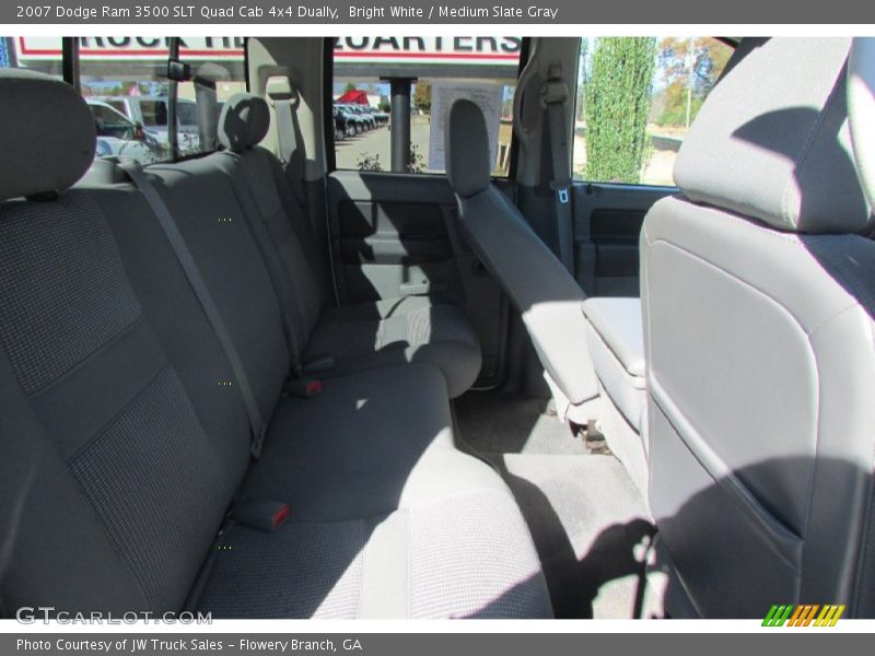 Bright White / Medium Slate Gray 2007 Dodge Ram 3500 SLT Quad Cab 4x4 Dually