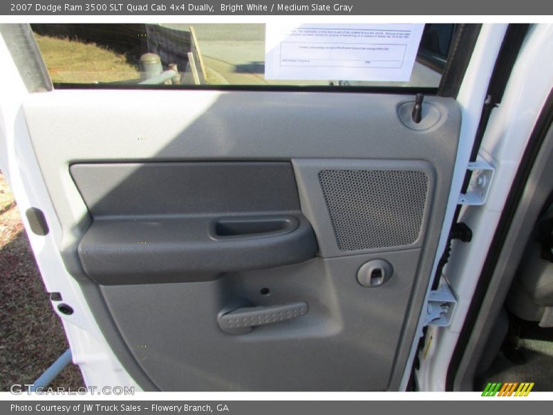 Bright White / Medium Slate Gray 2007 Dodge Ram 3500 SLT Quad Cab 4x4 Dually
