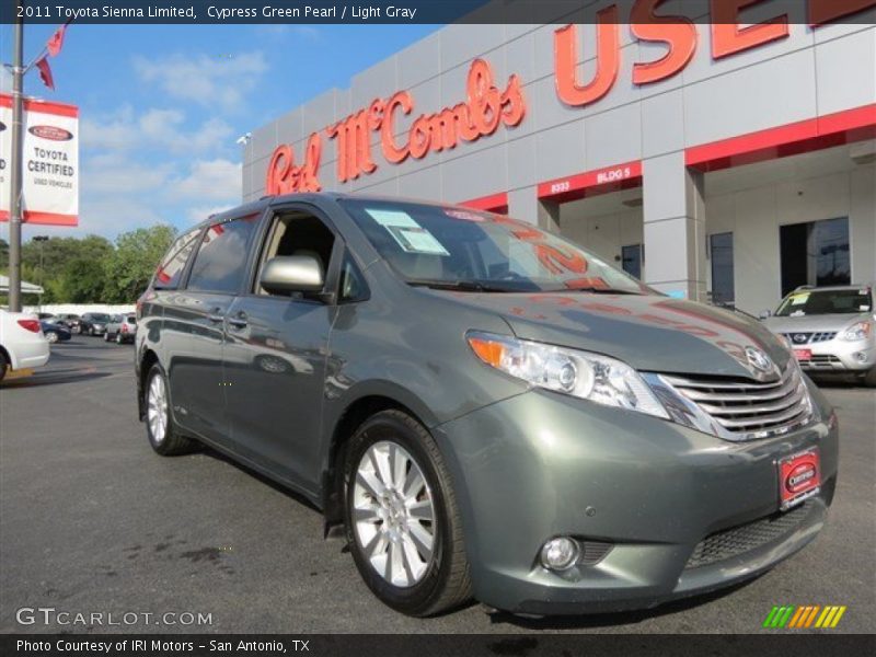 Cypress Green Pearl / Light Gray 2011 Toyota Sienna Limited