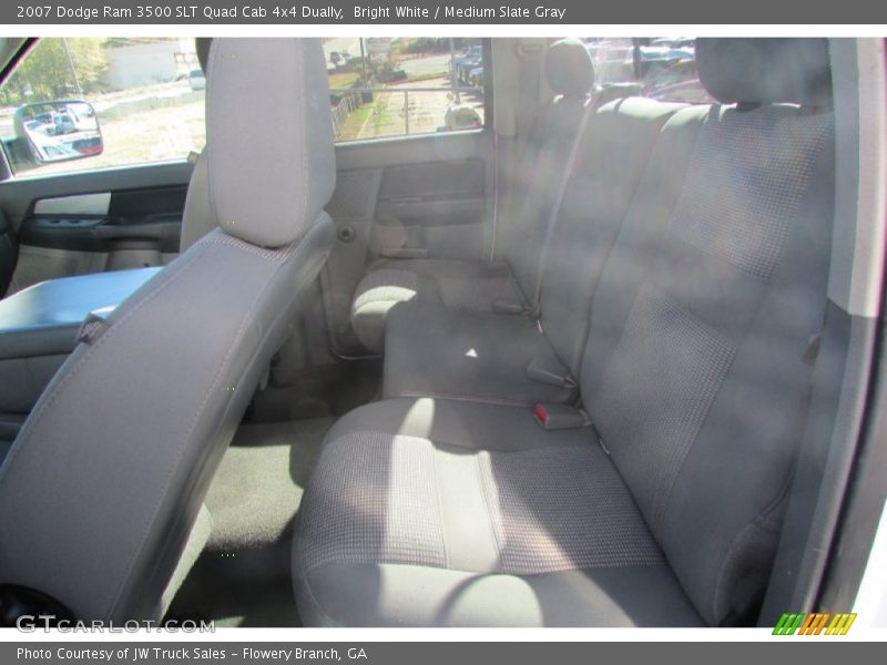 Bright White / Medium Slate Gray 2007 Dodge Ram 3500 SLT Quad Cab 4x4 Dually