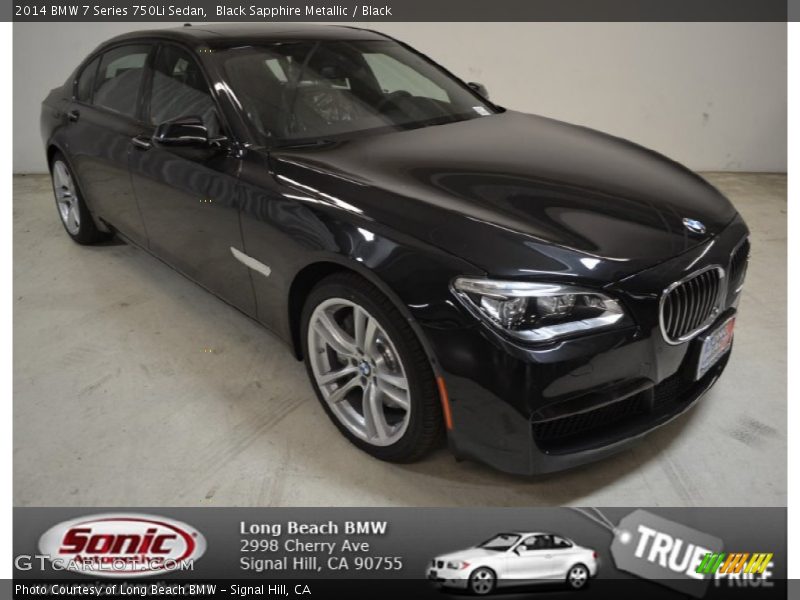 Black Sapphire Metallic / Black 2014 BMW 7 Series 750Li Sedan