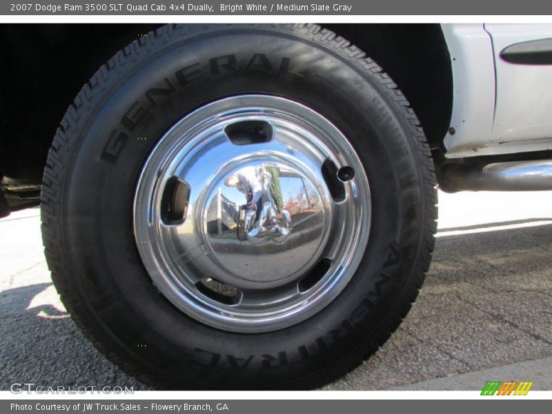Bright White / Medium Slate Gray 2007 Dodge Ram 3500 SLT Quad Cab 4x4 Dually