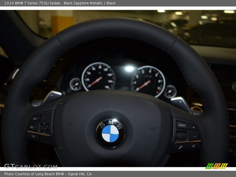 Black Sapphire Metallic / Black 2014 BMW 7 Series 750Li Sedan