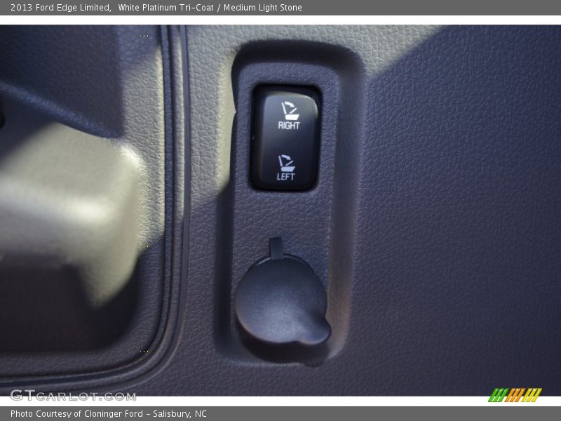 White Platinum Tri-Coat / Medium Light Stone 2013 Ford Edge Limited
