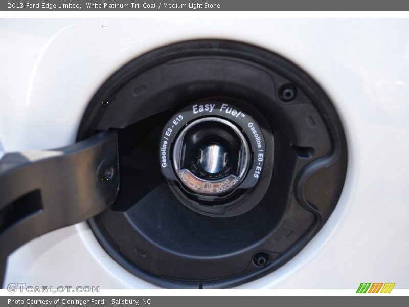 White Platinum Tri-Coat / Medium Light Stone 2013 Ford Edge Limited