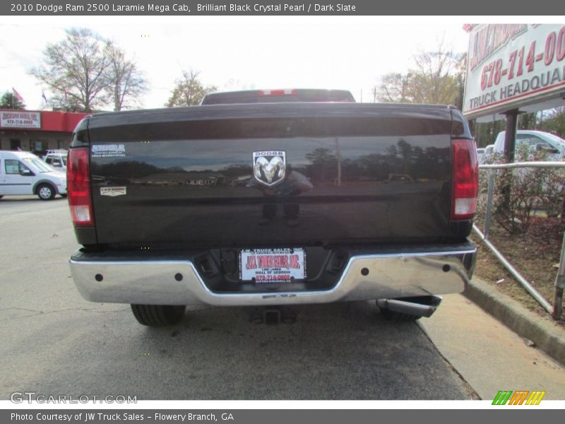 Brilliant Black Crystal Pearl / Dark Slate 2010 Dodge Ram 2500 Laramie Mega Cab