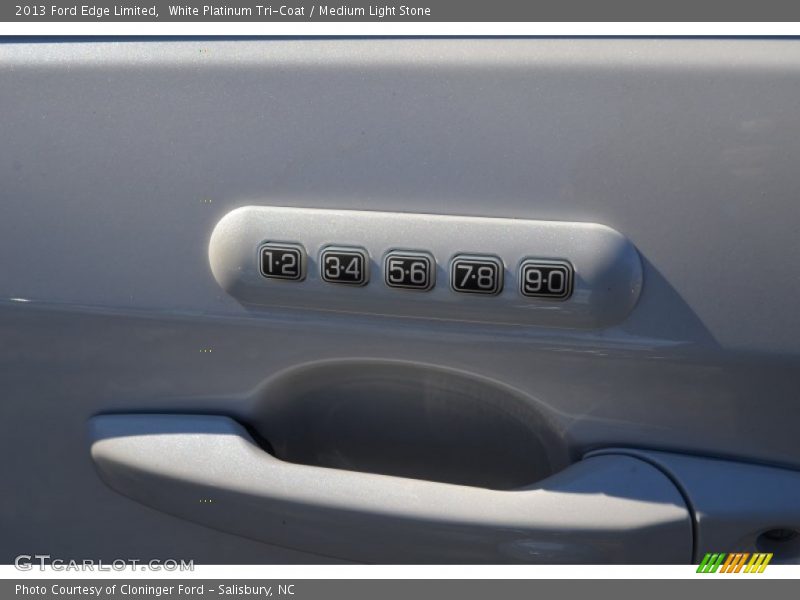 White Platinum Tri-Coat / Medium Light Stone 2013 Ford Edge Limited