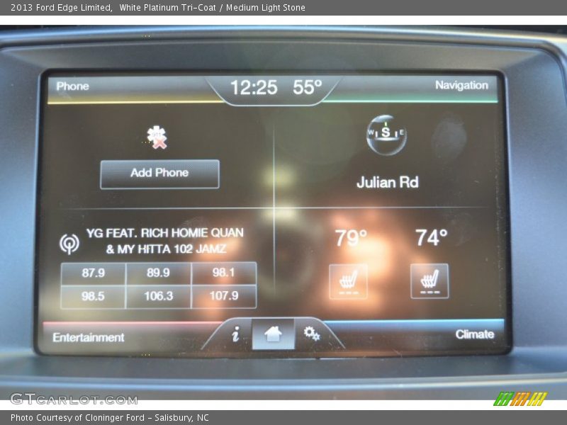 White Platinum Tri-Coat / Medium Light Stone 2013 Ford Edge Limited