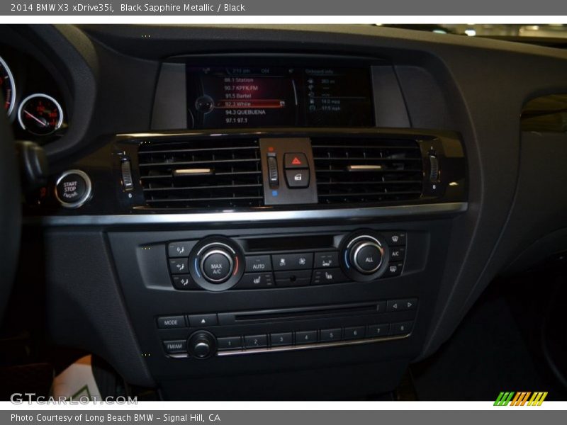 Black Sapphire Metallic / Black 2014 BMW X3 xDrive35i