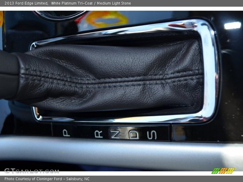 White Platinum Tri-Coat / Medium Light Stone 2013 Ford Edge Limited