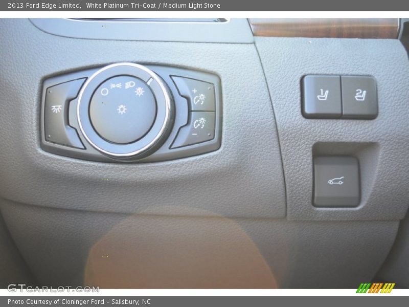 White Platinum Tri-Coat / Medium Light Stone 2013 Ford Edge Limited