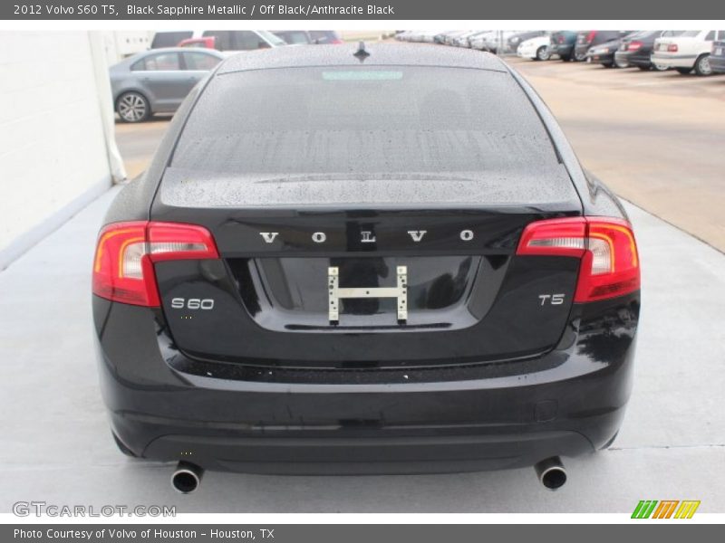 Black Sapphire Metallic / Off Black/Anthracite Black 2012 Volvo S60 T5