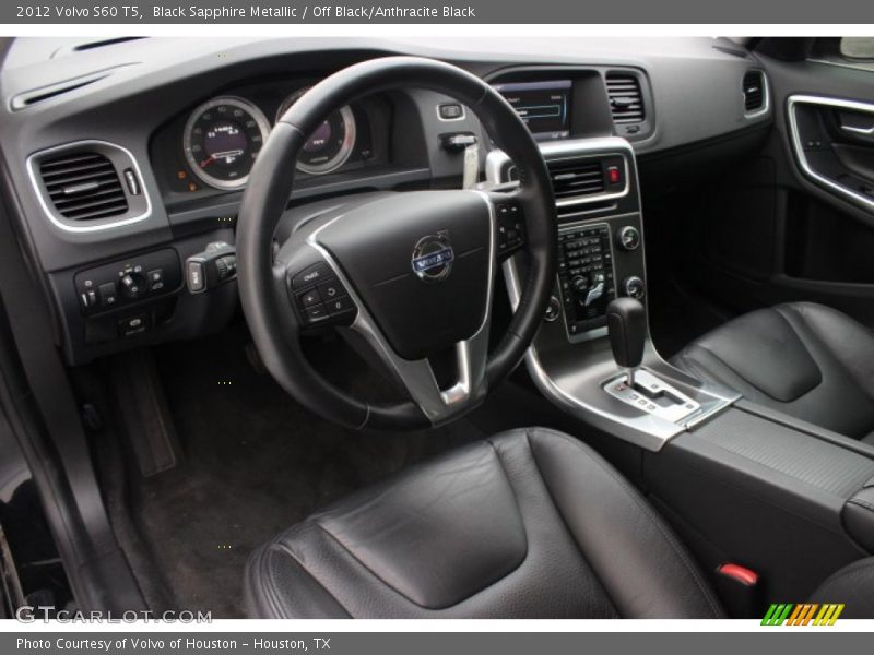 Black Sapphire Metallic / Off Black/Anthracite Black 2012 Volvo S60 T5