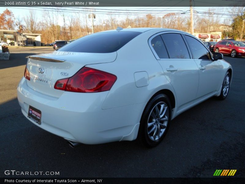 Ivory Pearl White / Wheat 2008 Infiniti G 35 x Sedan