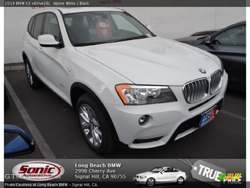 Alpine White / Black 2014 BMW X3 xDrive28i