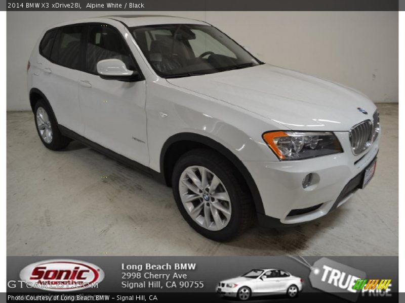 Alpine White / Black 2014 BMW X3 xDrive28i