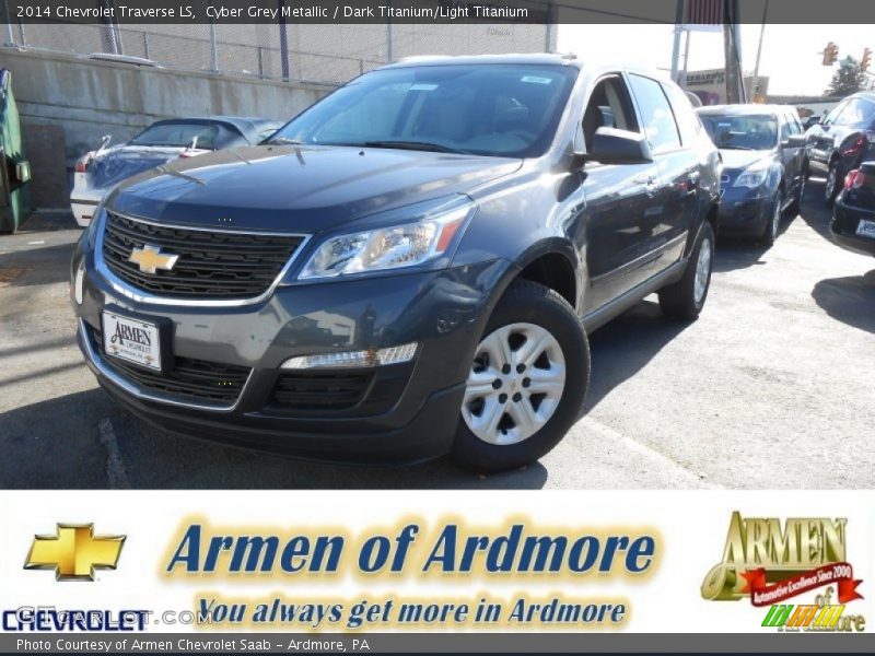 Cyber Grey Metallic / Dark Titanium/Light Titanium 2014 Chevrolet Traverse LS