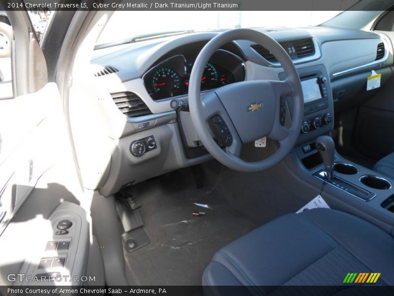 Cyber Grey Metallic / Dark Titanium/Light Titanium 2014 Chevrolet Traverse LS