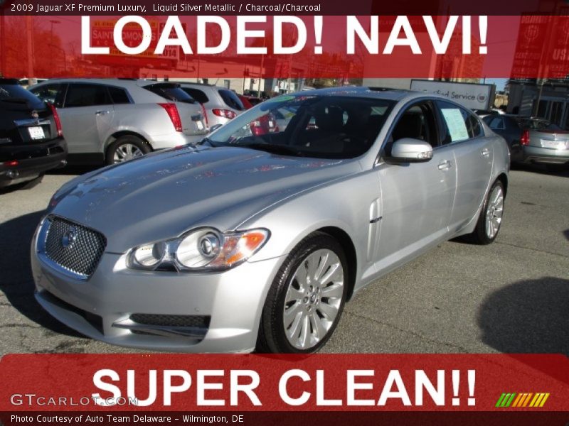 Liquid Silver Metallic / Charcoal/Charcoal 2009 Jaguar XF Premium Luxury