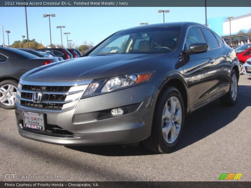 Polished Metal Metallic / Ivory 2012 Honda Accord Crosstour EX-L