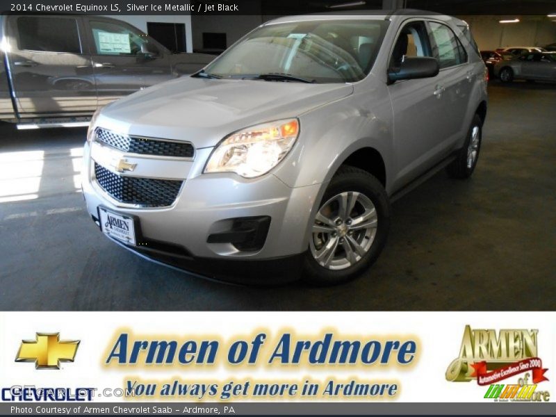 Silver Ice Metallic / Jet Black 2014 Chevrolet Equinox LS