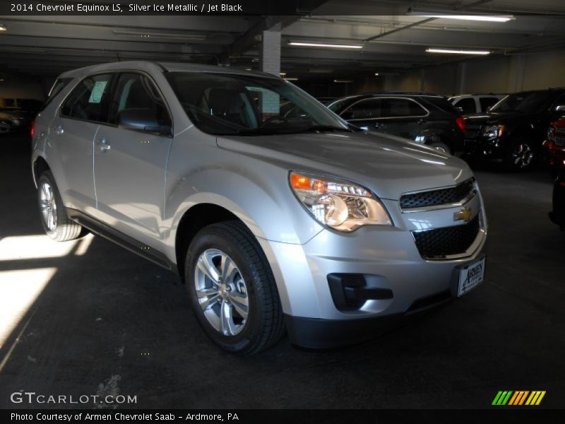 Silver Ice Metallic / Jet Black 2014 Chevrolet Equinox LS