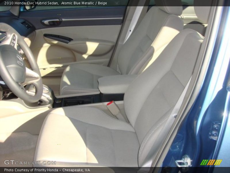Atomic Blue Metallic / Beige 2010 Honda Civic Hybrid Sedan