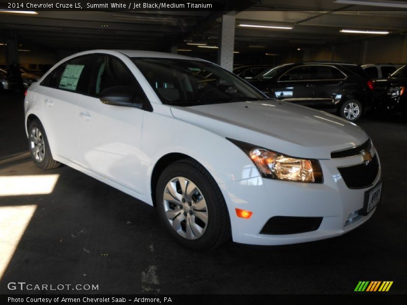 Summit White / Jet Black/Medium Titanium 2014 Chevrolet Cruze LS