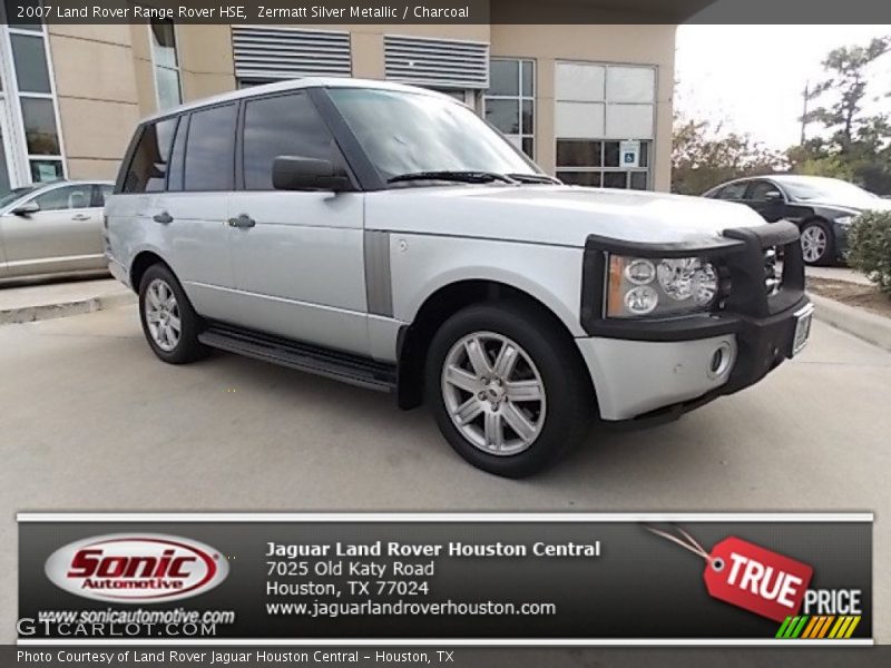 Zermatt Silver Metallic / Charcoal 2007 Land Rover Range Rover HSE