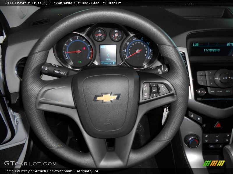 Summit White / Jet Black/Medium Titanium 2014 Chevrolet Cruze LS