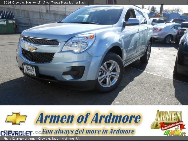 Silver Topaz Metallic / Jet Black 2014 Chevrolet Equinox LT