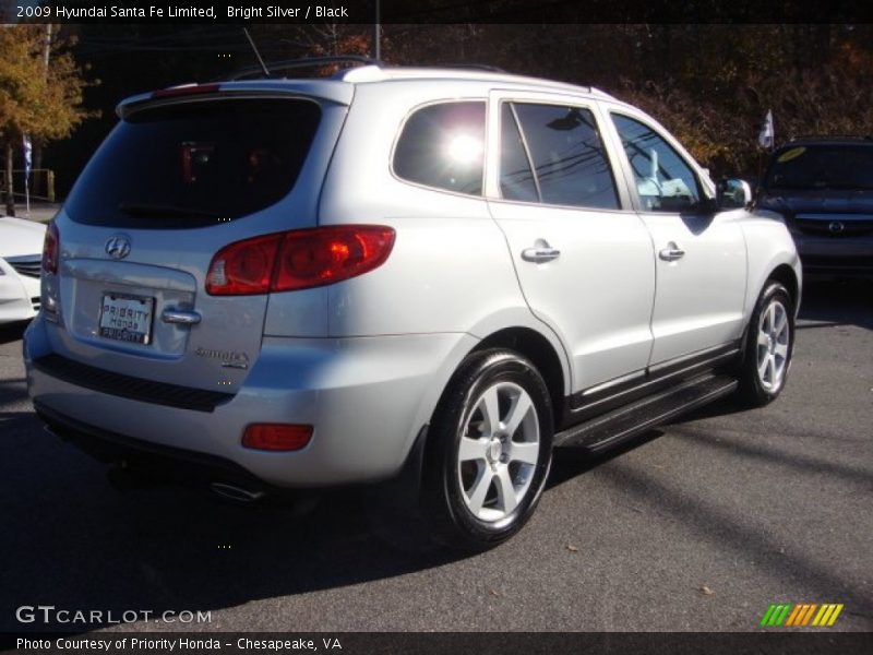 Bright Silver / Black 2009 Hyundai Santa Fe Limited