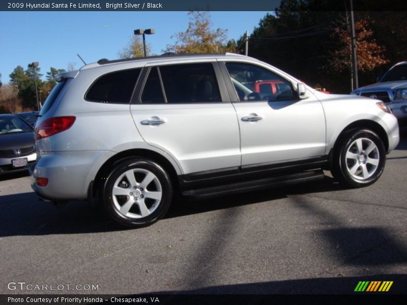 Bright Silver / Black 2009 Hyundai Santa Fe Limited