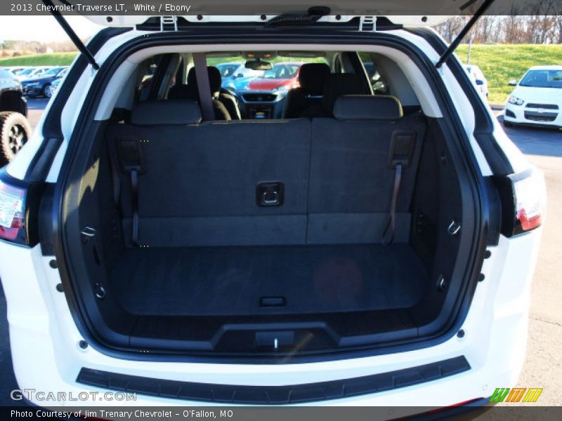 White / Ebony 2013 Chevrolet Traverse LT