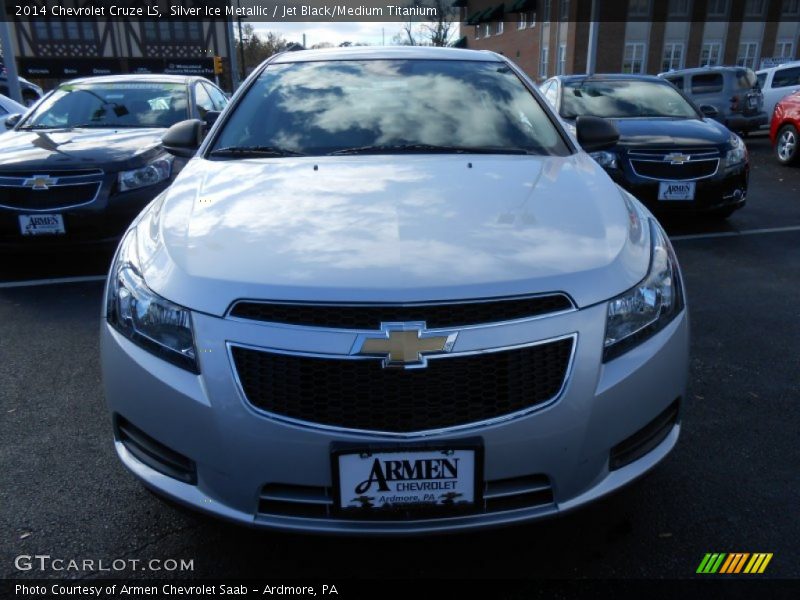 Silver Ice Metallic / Jet Black/Medium Titanium 2014 Chevrolet Cruze LS