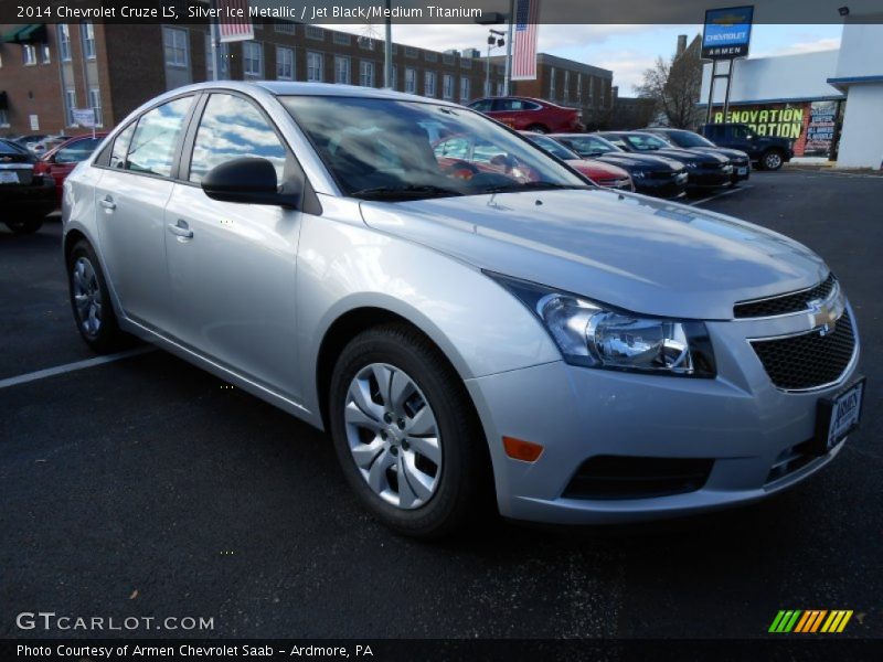 Silver Ice Metallic / Jet Black/Medium Titanium 2014 Chevrolet Cruze LS