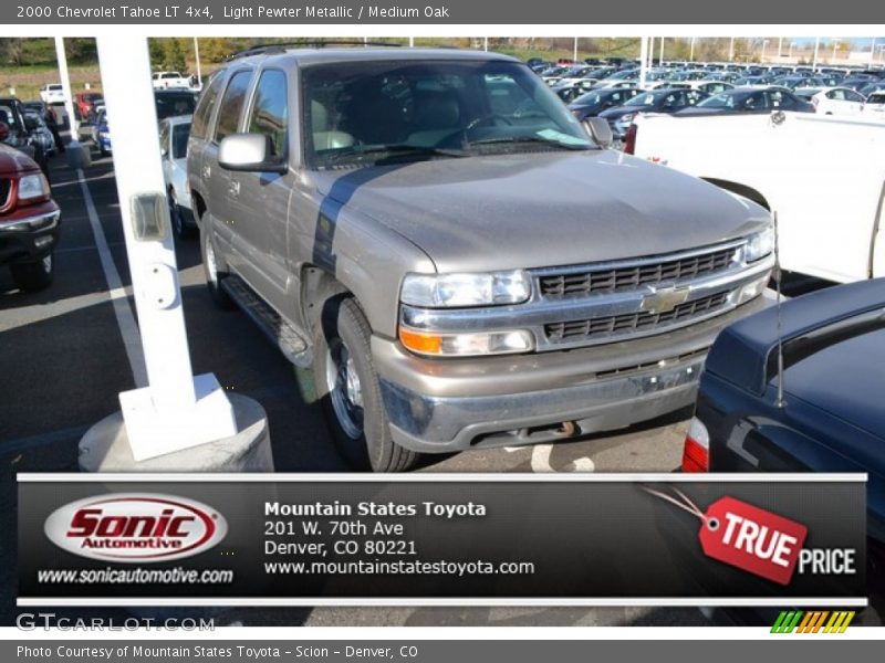 Light Pewter Metallic / Medium Oak 2000 Chevrolet Tahoe LT 4x4