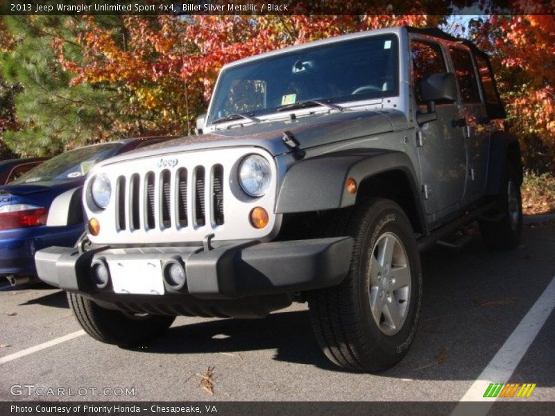 Billet Silver Metallic / Black 2013 Jeep Wrangler Unlimited Sport 4x4