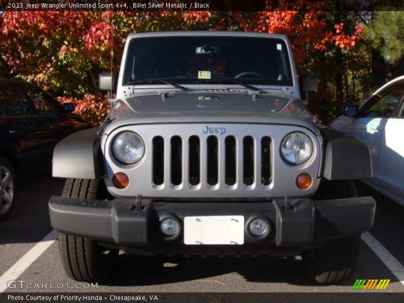 Billet Silver Metallic / Black 2013 Jeep Wrangler Unlimited Sport 4x4