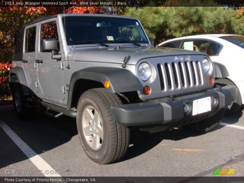 Billet Silver Metallic / Black 2013 Jeep Wrangler Unlimited Sport 4x4