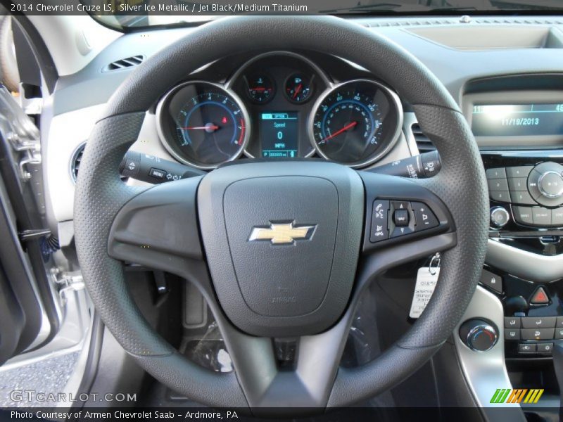 Silver Ice Metallic / Jet Black/Medium Titanium 2014 Chevrolet Cruze LS