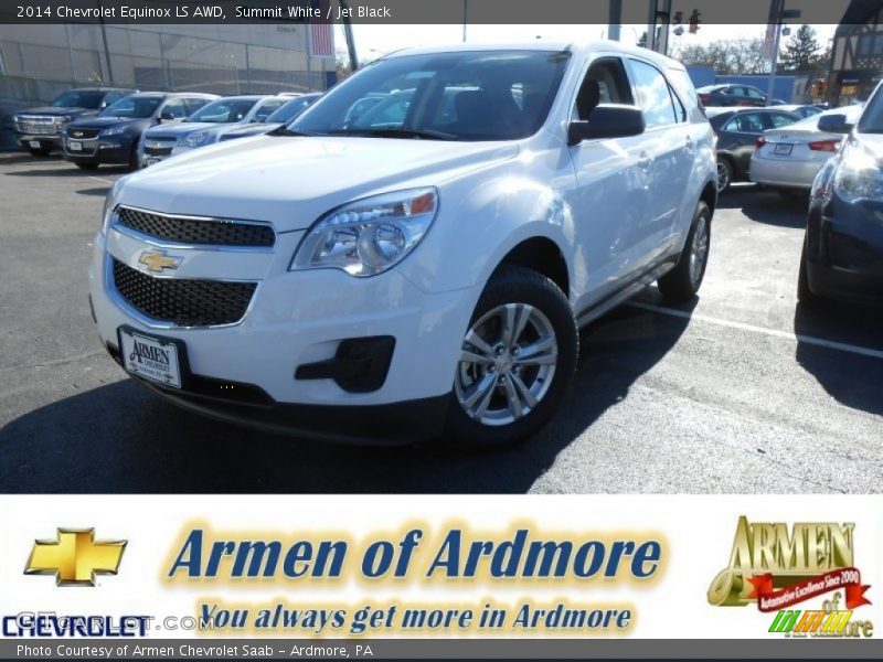 Summit White / Jet Black 2014 Chevrolet Equinox LS AWD
