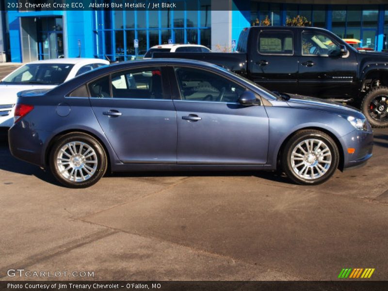 Atlantis Blue Metallic / Jet Black 2013 Chevrolet Cruze ECO