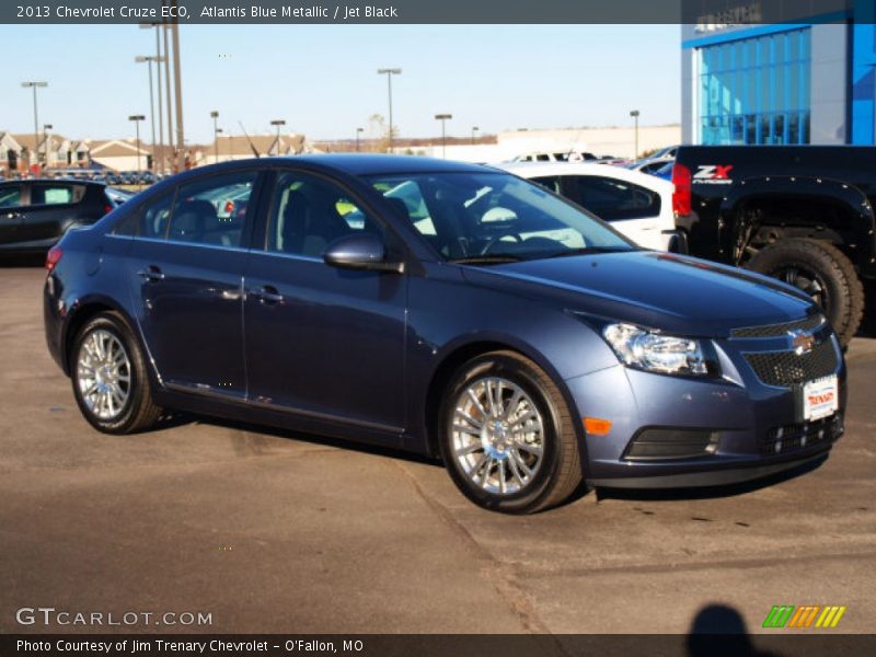 Atlantis Blue Metallic / Jet Black 2013 Chevrolet Cruze ECO