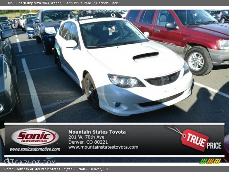 Satin White Pearl / Carbon Black 2009 Subaru Impreza WRX Wagon