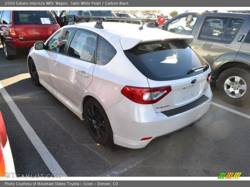Satin White Pearl / Carbon Black 2009 Subaru Impreza WRX Wagon