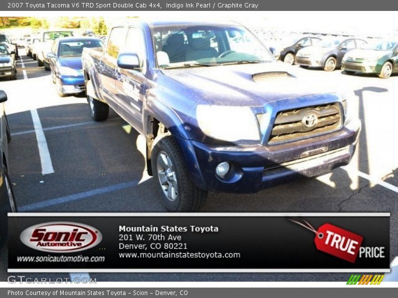 Indigo Ink Pearl / Graphite Gray 2007 Toyota Tacoma V6 TRD Sport Double Cab 4x4