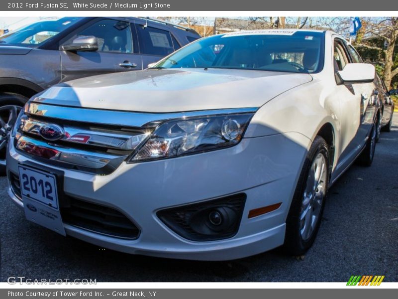 White Suede / Medium Light Stone 2012 Ford Fusion SE