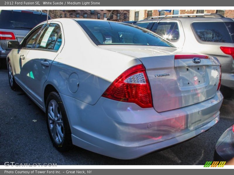 White Suede / Medium Light Stone 2012 Ford Fusion SE